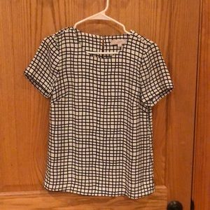 Black and white blouse